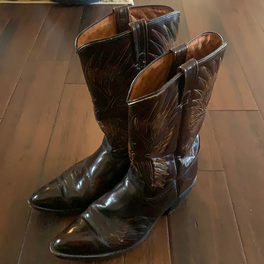 1970s Rare Eagle Rainbow stitching Acme boots